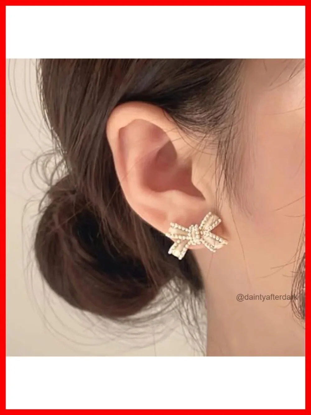 Artificial Pearl & CZ Gold Plated Necklace and Earring Set